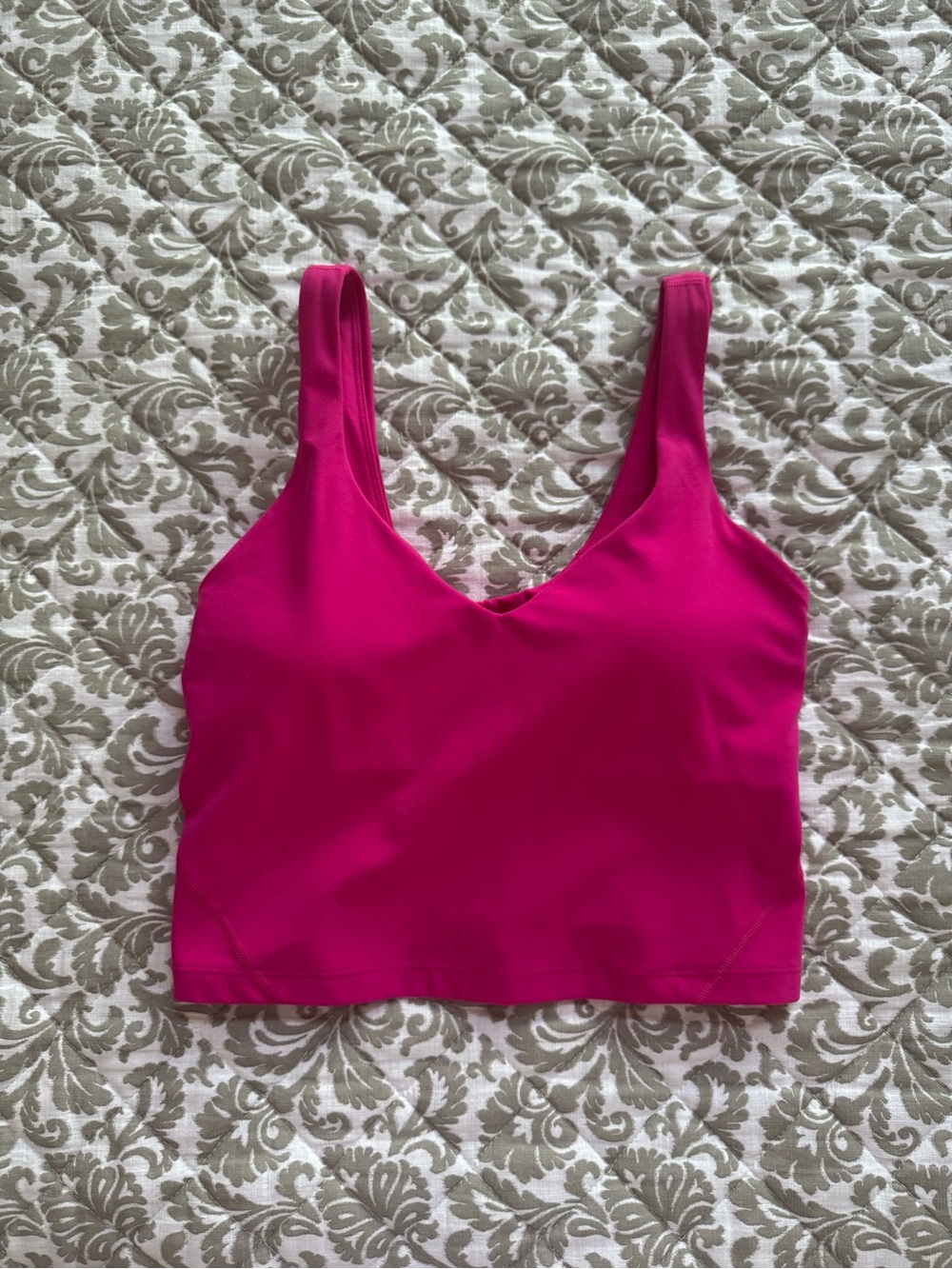 Lululemon hot pink tank top align crop size 6